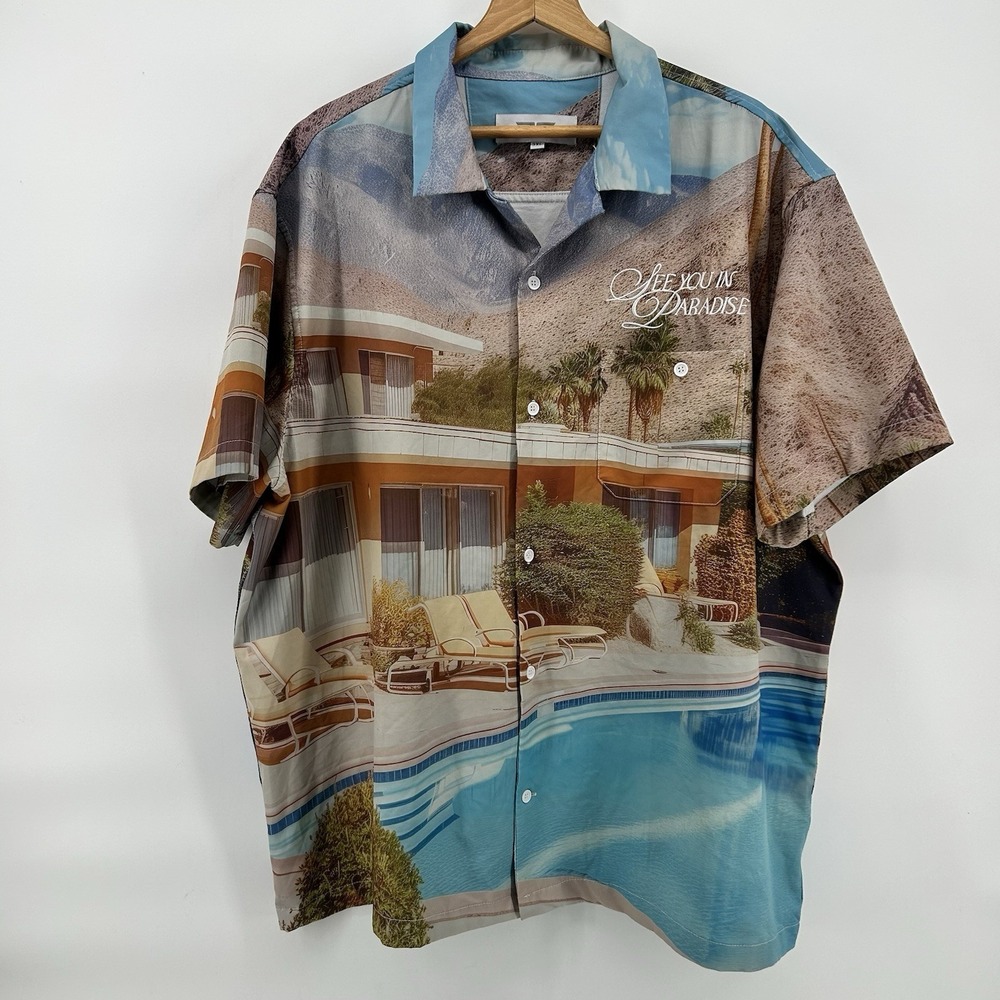 Jordan Craig Shirt Mens 3XL See You In Paradise Vegas Y2K Retro Embroidered
